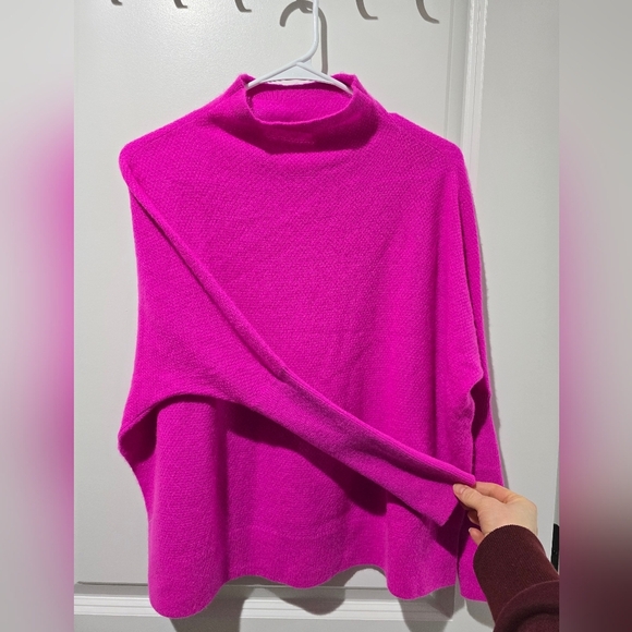 Maeve Pink Cowl Neck Sweater with Relaxed Fit and Soft Texture - Picture 3 of 7